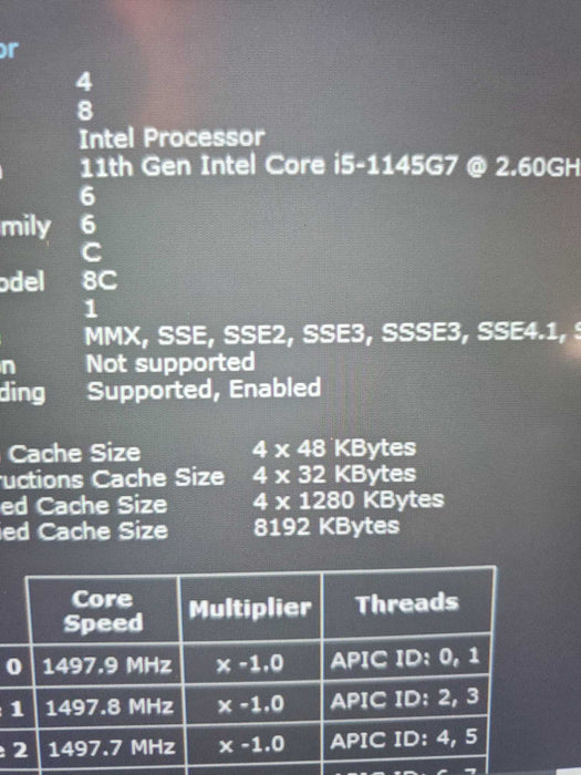 Dell Latitude 5320 , i5-1145G7 2.60GHz, 16GB DDR4 256GB NVME Q Lap200