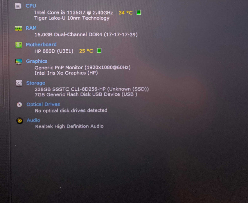 HP EliteBook 840 G8 Core i5-1135G7@2.40GHz 16GB RAM 256GB SSD READ!  Lap200