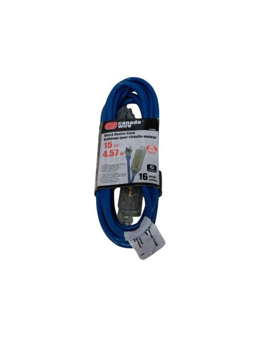 Block Heater Cord 15Ft - Blue