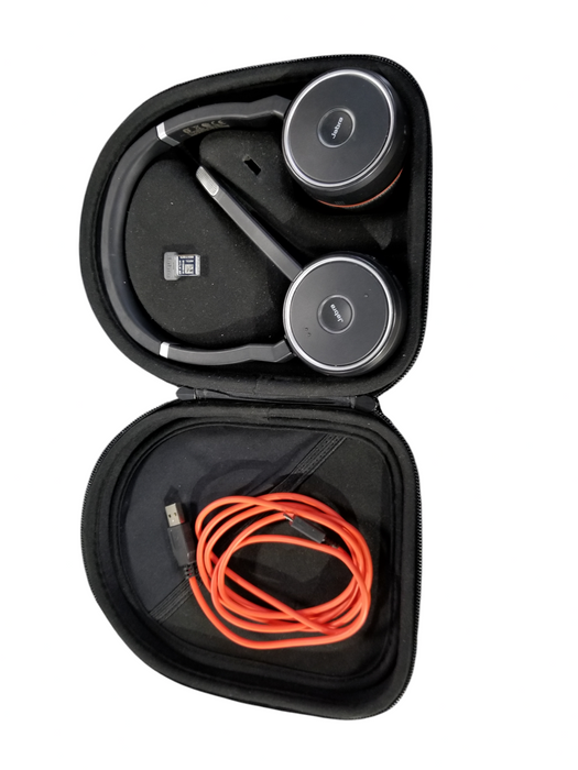 Jabra Evolve 75 Wireless Bluetooth Headset w/ Case & USB Cable - Like New