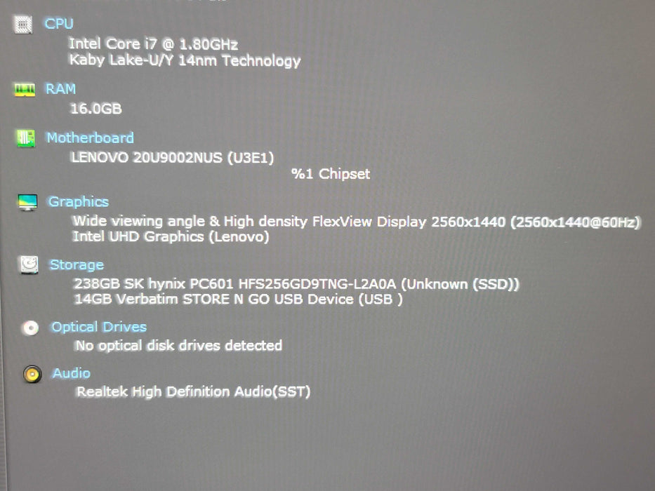 Lenovo ThinkPad X1 Carbon Gen 8 i7-10610U 16GB DDR4 256GB NVMe β Lap200