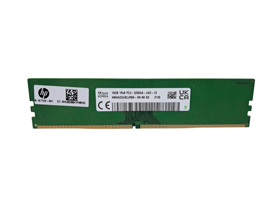 SK Hynix 16GB 1Rx8 PC4-3200AA-UA3 | DDR4 Desktop Memory HMAA2GU6CJR8N-XN )