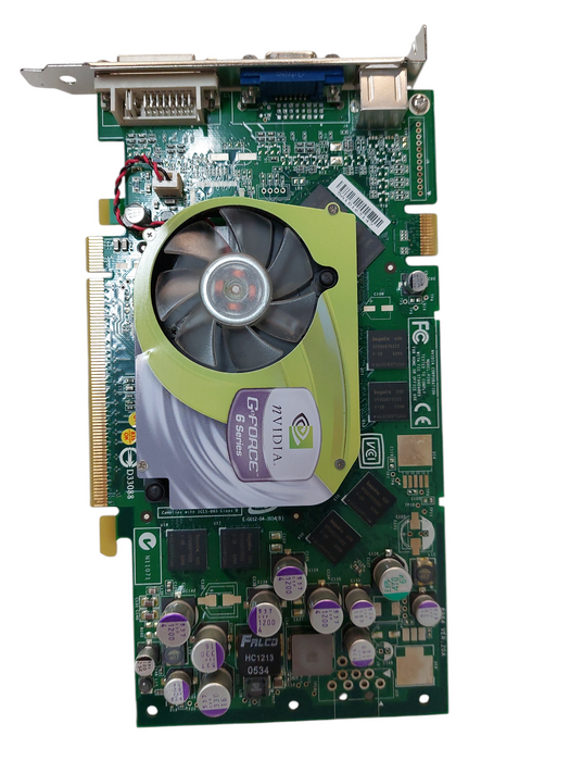 Nvidia GeForce 6 Series DVI VGA PCIe S-Video 256mb Graphics Card =