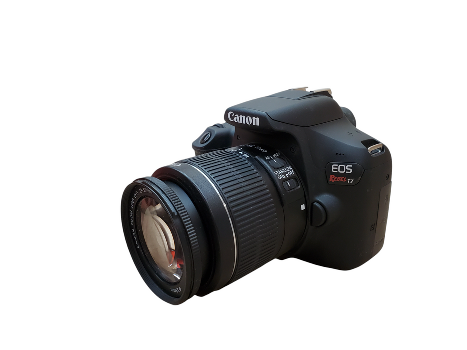 Canon EOS Rebel T7 24.1MP DSLR w/ Canon EFS 18-55mm Lens - No Battery