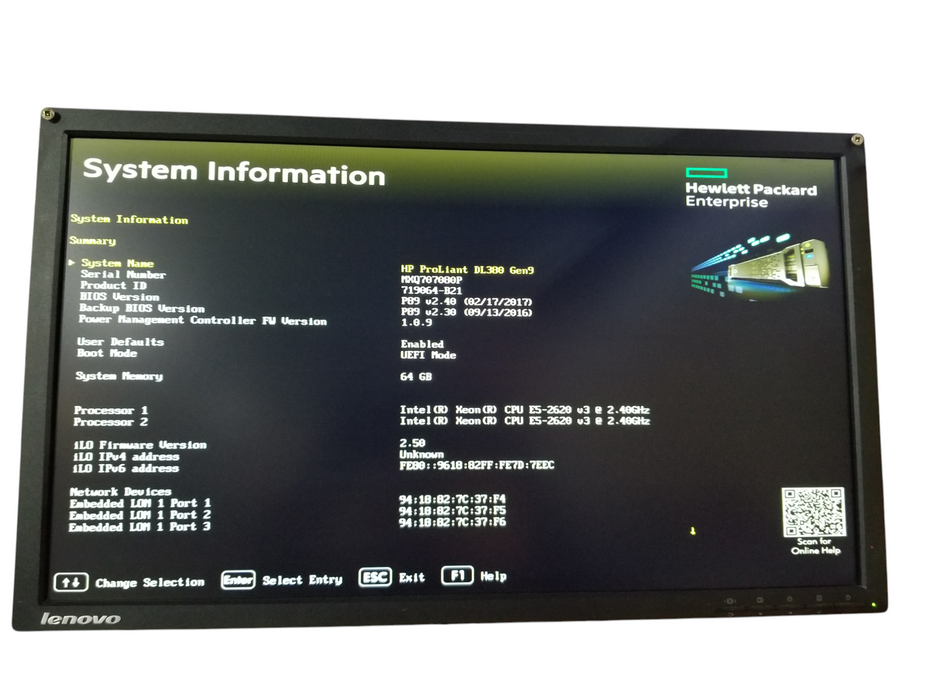 HP ProLiant DL380 Gen9 2x Xeon E5-2620 v3 64GB RAM No HDD P440ar 2x 800W Q