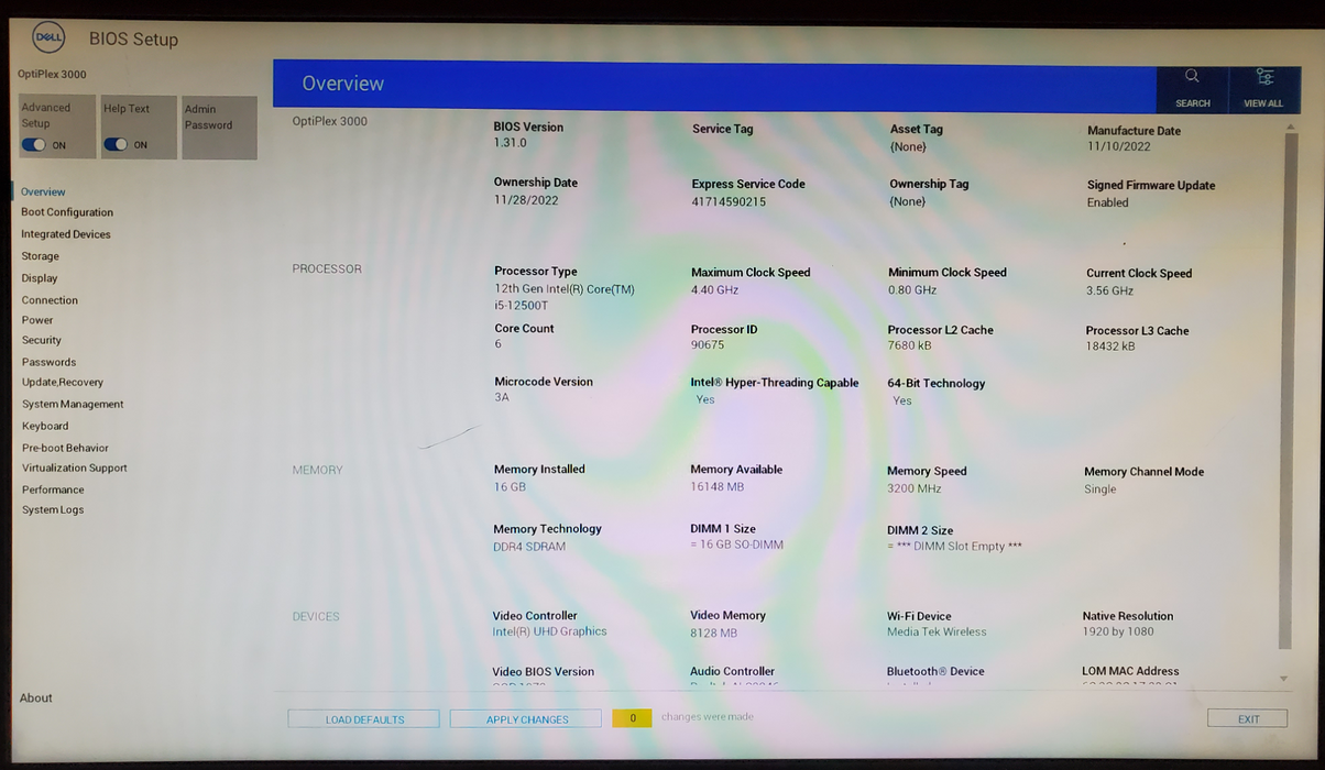 Dell OptiPlex 3000 Micro, Core i5-12500T, 16GB DDR4, 500GB SSD