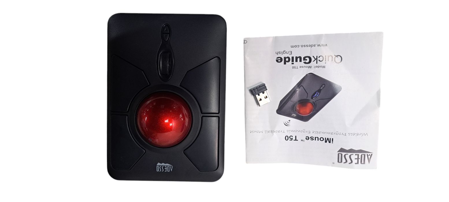 Adesso iMouse T50 - Wireless Programmable Ergonomic Trackball Mouse
