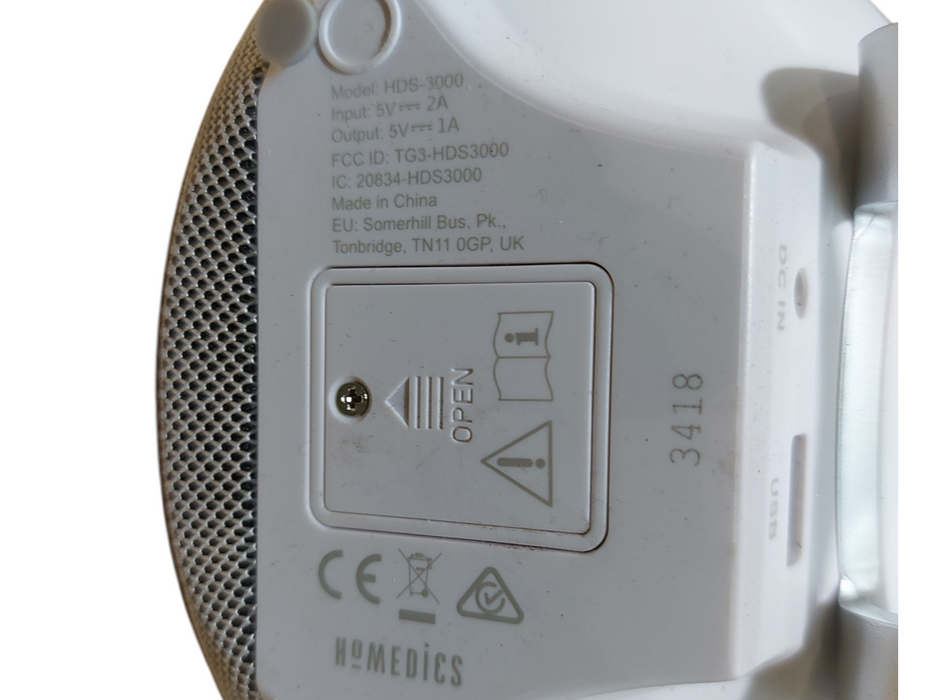 Homedics HDS-3000 Deep Sleep Revitalize Dual Alarm Clock Sound Machine