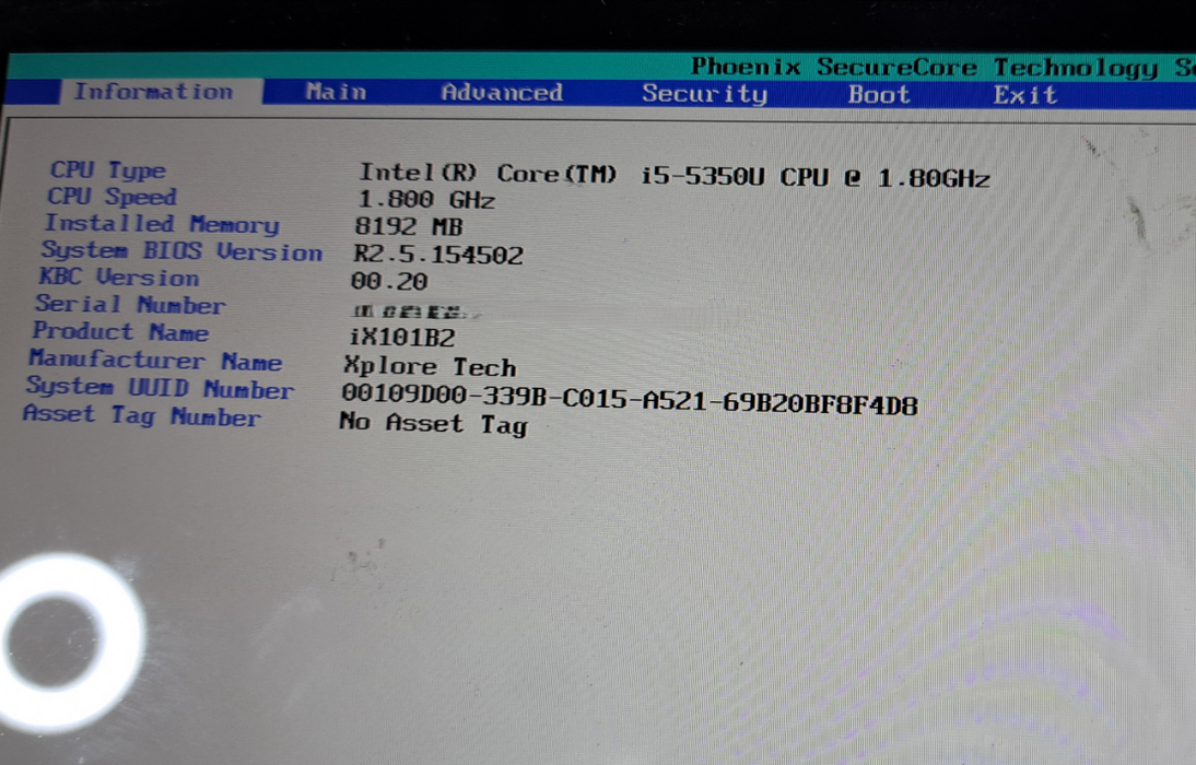 ZEBRA XPLORE IX101B2|i5-5350U CPU|8GB RAM|128GB SSD|No Adapter