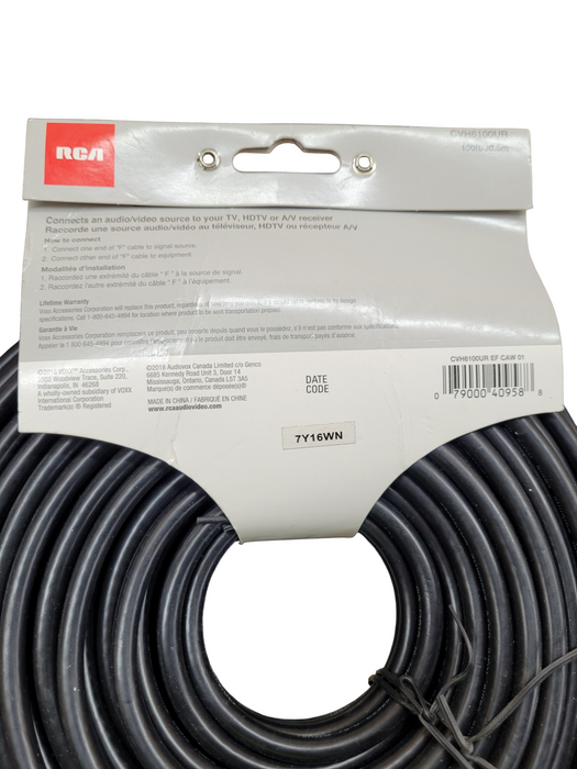 Coax RG6 Cable 100Ft