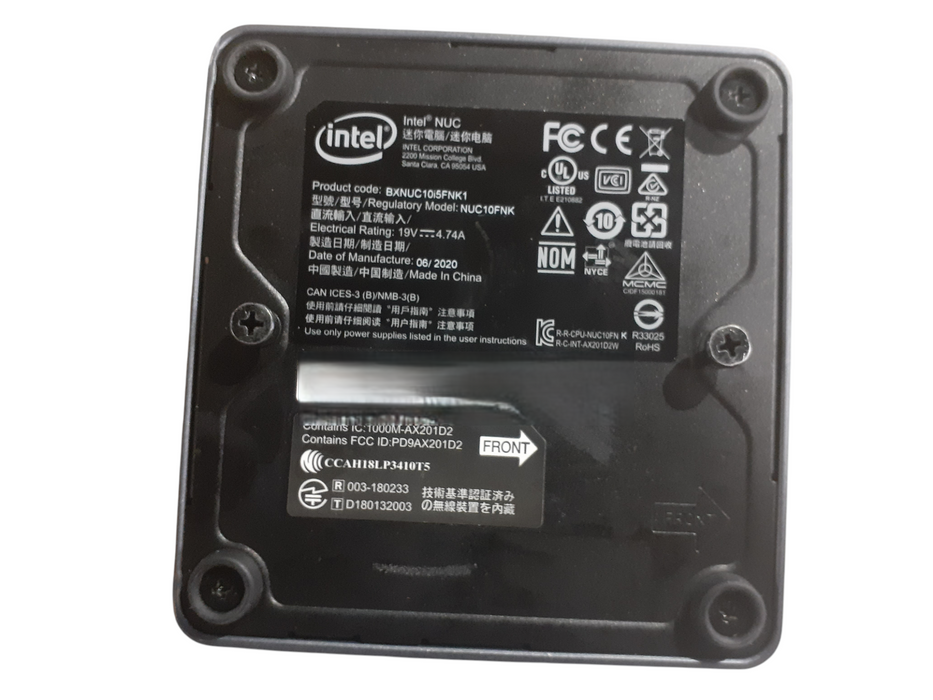 Intel NUC BXNUC10i5FNK1 i5-10210U @ 1.60 12GB RAM 256GB NVMe