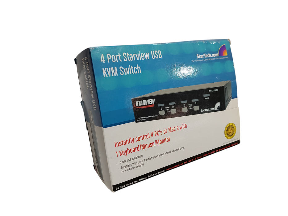 Starview 4 Port USB KVM Switch in Box  =
