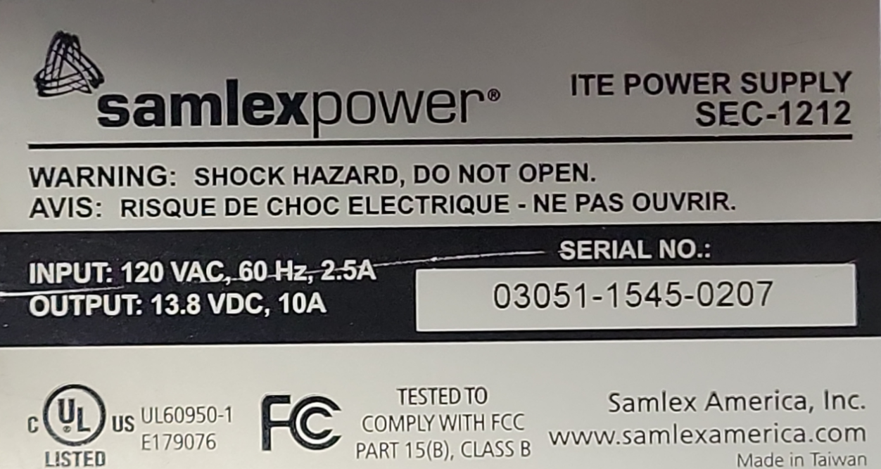 Kenwood NX-5800-K2 UHF Digital Transceiver w/ Samlex SEC-1212 Power supply _