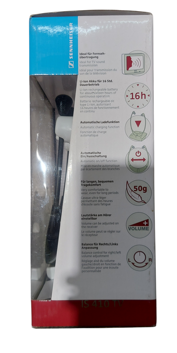 Sennheiser IS 410 TV Stereo Infrared Receiver Sound Boost EUC