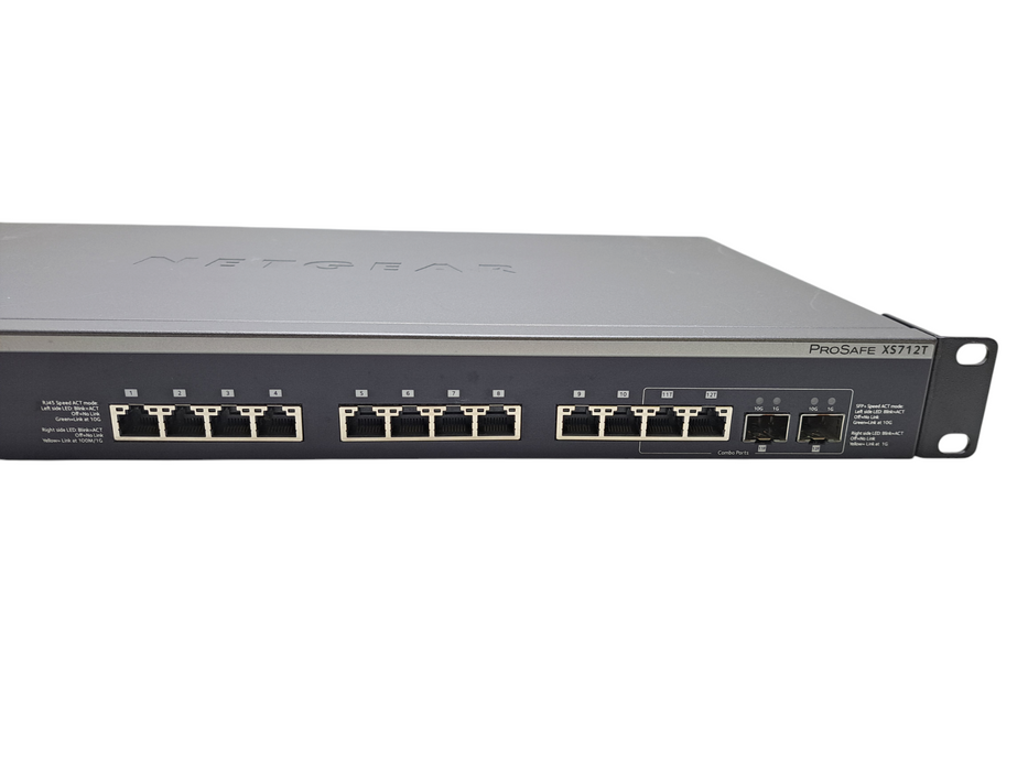 Netgear ProSafe XS712T | 12-Port 10GbE 10GBase-T RJ-45 / 2-Port SFP+ Switch )