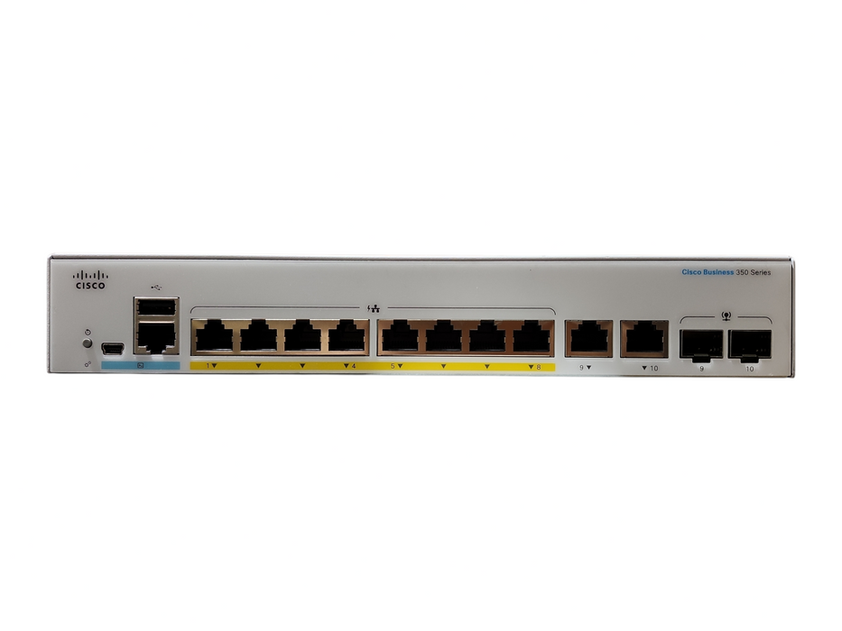 Cisco CBS350-8P-2G-NA 8-Port Gigabit PoE+ Compliant Managed Network Switch