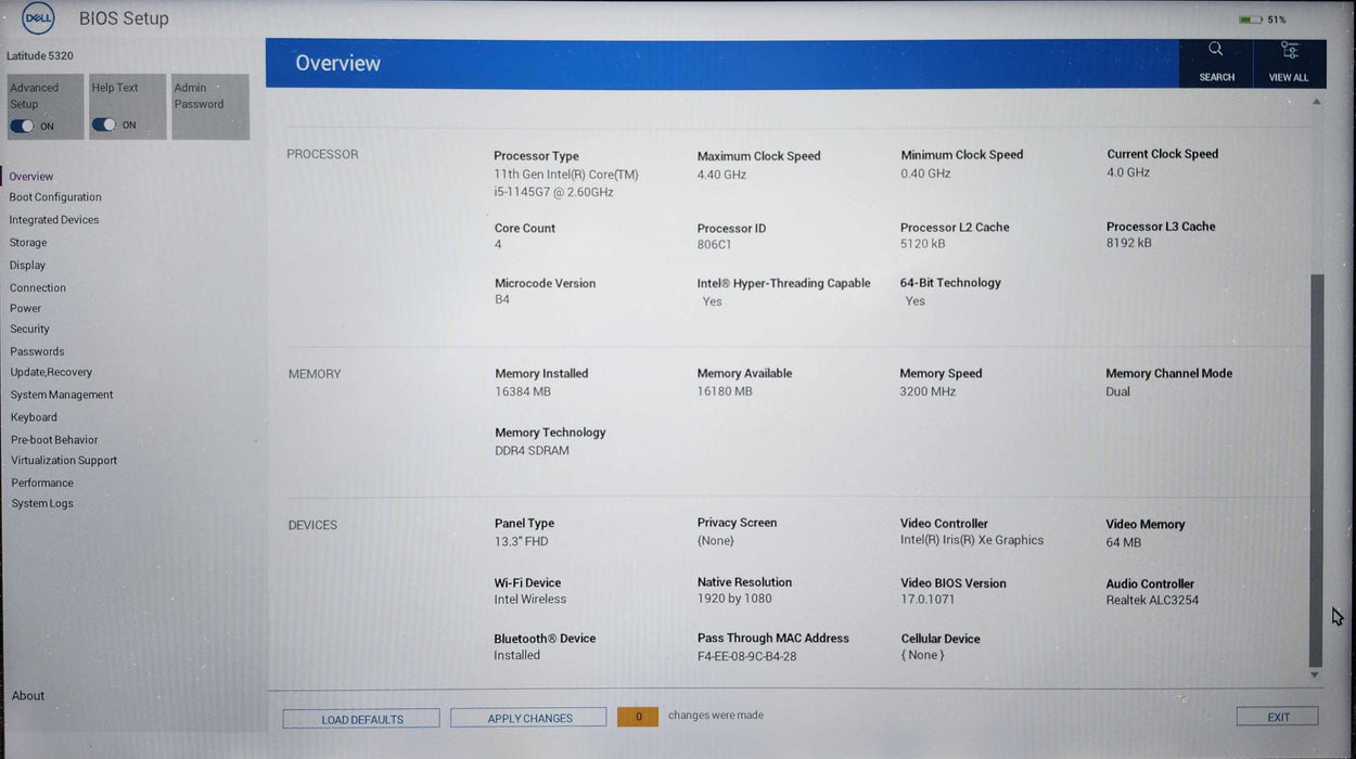 Dell Latitude 5320, i5-1145G7 2.60GHz, 16GB DDR4, 256GB NVMe, 65W PSU  Lap200