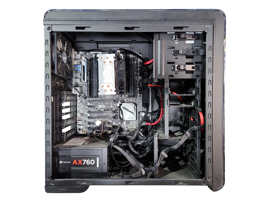 Custom PC, ASUS X99-A, i7-5820K 3.30GHz, 16GB DDR4, 760W PSU, No HDD/GPU Q