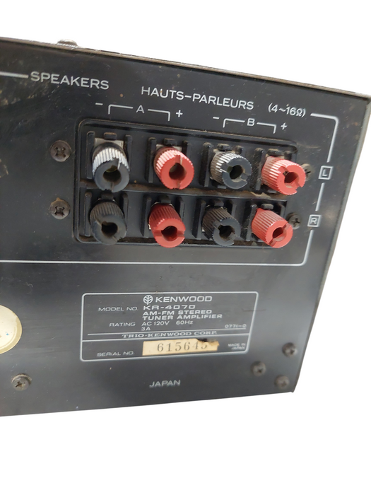 Vintage Kenwood AM-FM Stereo Receiver Model: KR-4070 =