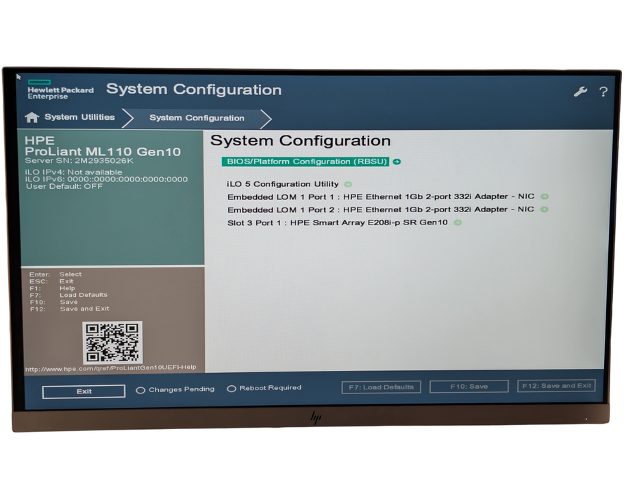 HP ProLiant ML110 Gen10 Xeon Bronze 3104 32GB RAM  -