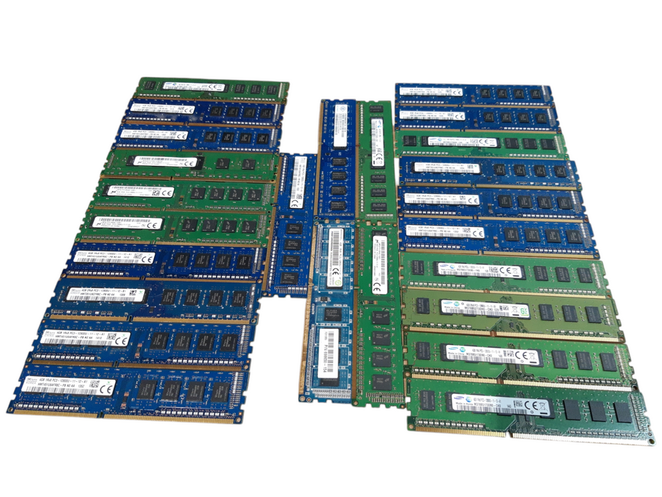 Lot of 100x Various brands DDR3 4GB, Desktop RAM