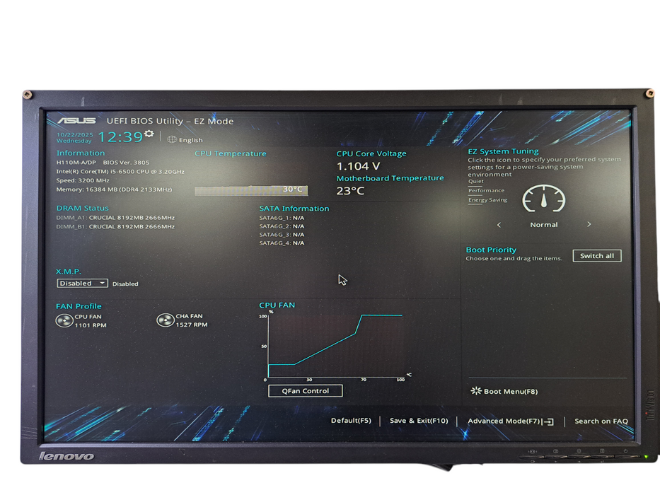 Asus H110-M-A/DP Motherboard + Intel Core i5-6500 CPU, 16GB DDR4, I/O Shield )
