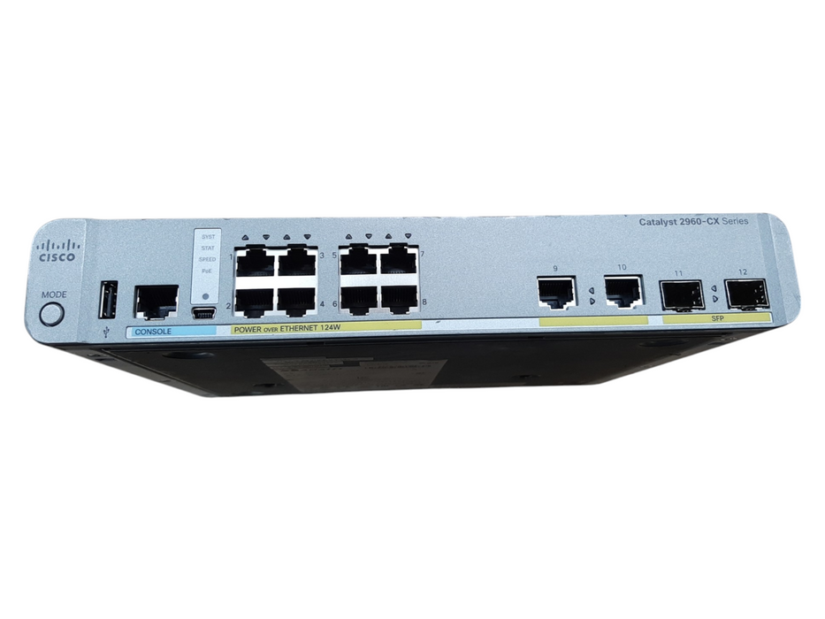 Lot 2x Cisco Catalyst 2960-CX, WS-C2960CX-8PC-L V02, 8-port POE 124W Switch