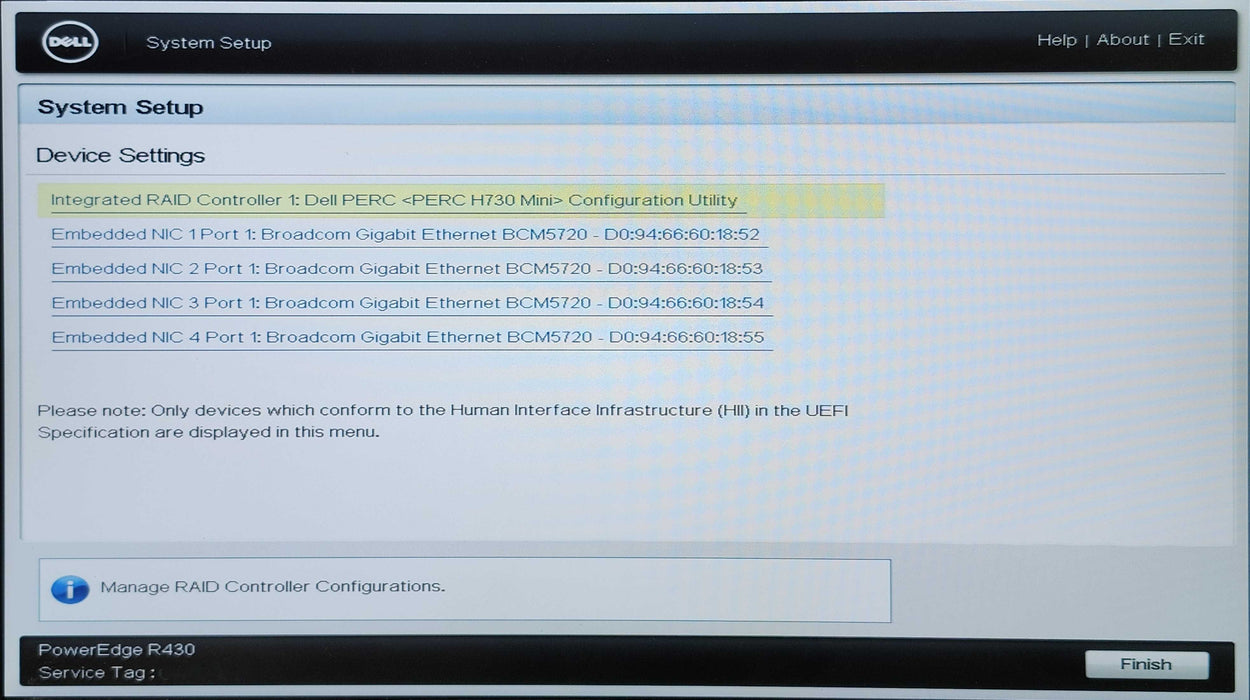 Dell PE R430 1U 8x2.5", Xeon E5-2630 v4 2.20GHz, 16GB DDR4, H730 Mini