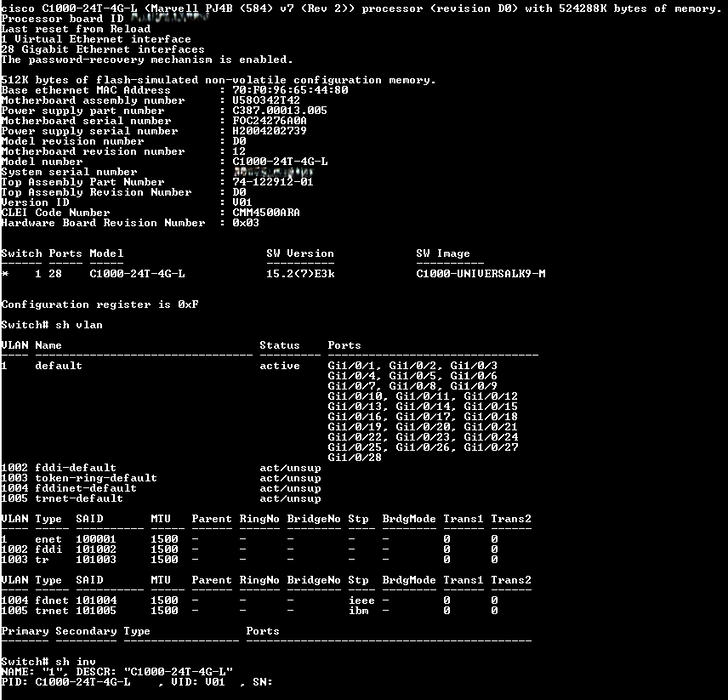 Cisco C1000-24T-4G-L V01 | 1000 Series 24-Port 4xSFP Network Switch
