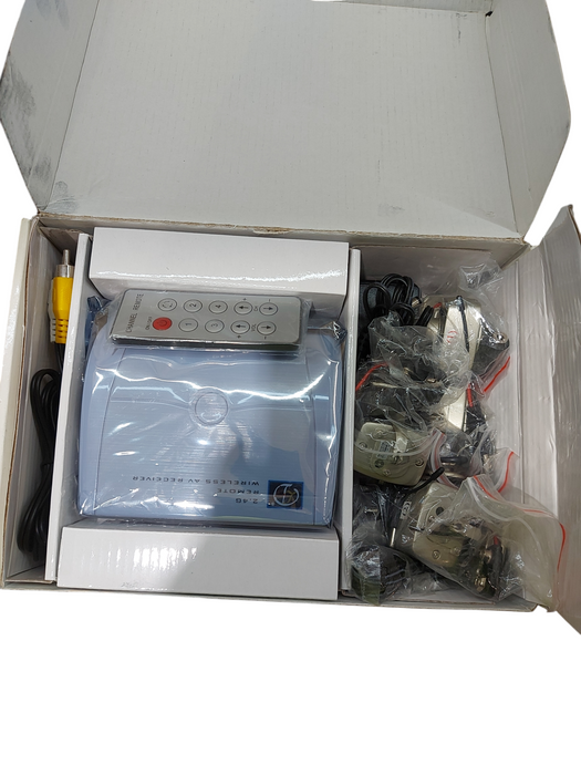 LYD RC420 Receiver 4 Color Wireless Security Spy Cameras w/ Audio & Remote