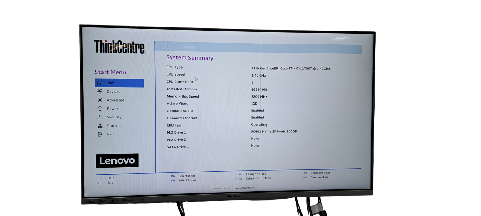 ThinkCentre M70Q Gen 2 i7-11700T|16GB RAM|256GB NVMe|WIFI|BT