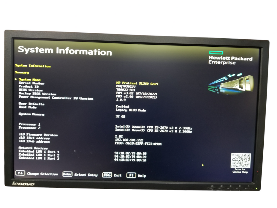 HP ProLiant DL360 GEN9 2x Xeon E5-2630v4 16GB DDR4 P440ar 10GB NIC 2x800W