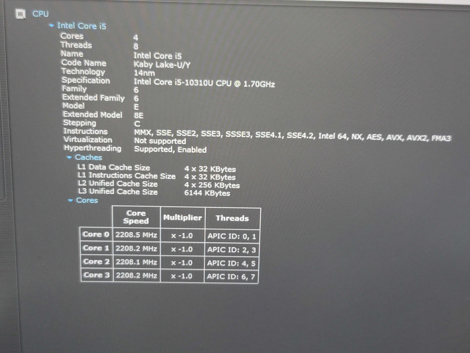 Dell Latitude 7410 i5-1031u @ 1.70GHz 16GB RAM 256GB NVMe β Lap200