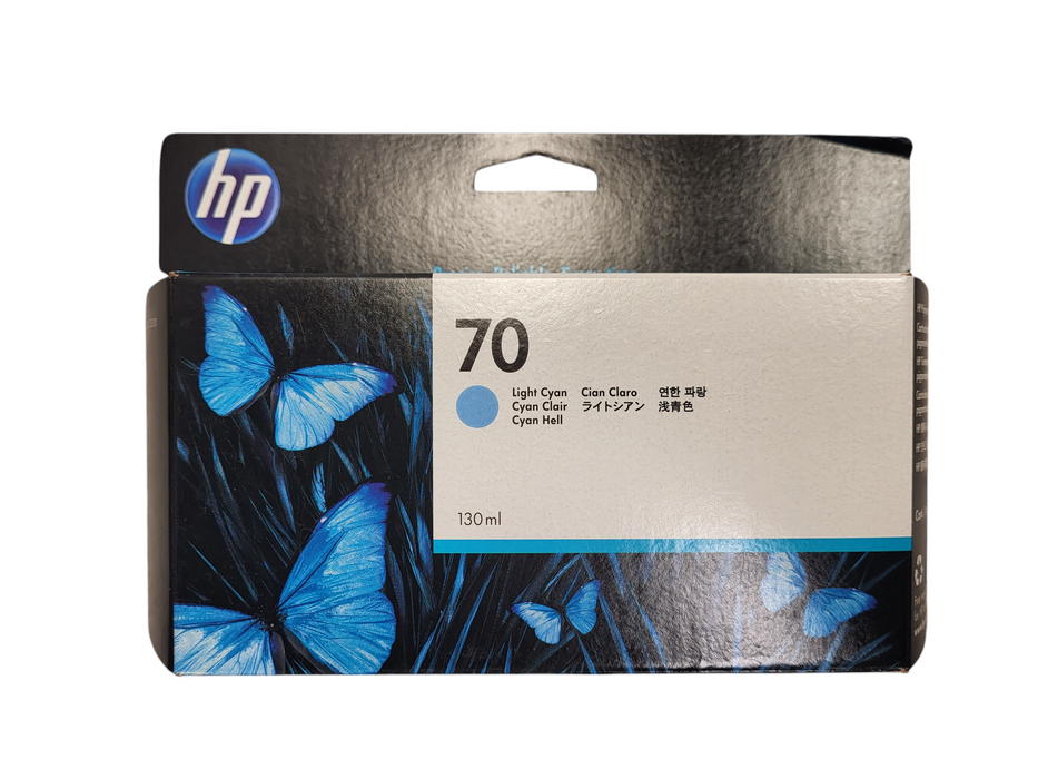 HP 70 Light Cyan Ink 130ml DesignJet C9390A New Q$