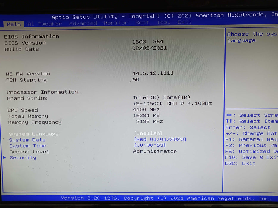 Custom PC Intel i5-10600K @4.10Ghz Asus Pro B460M-C 16GB DDR4 No HDD