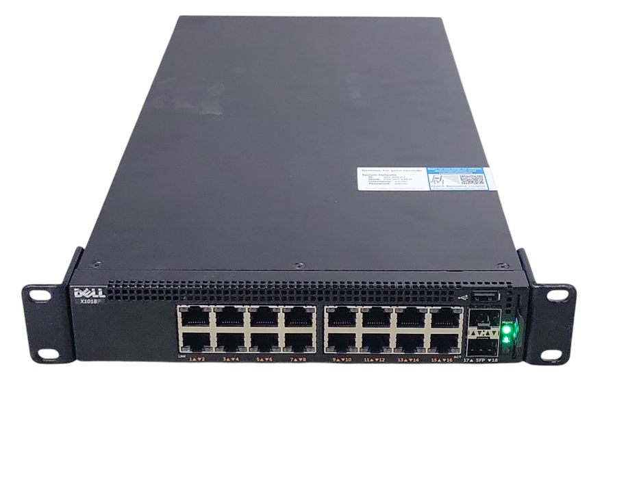 Dell X1018P E11W | 16 Port Gigabit PoE 2x SFP Smart Managed Switch _