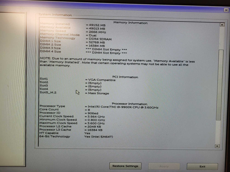 Dell Precision 3630 Tower Core i9-9900K 3.6GHz 48GB 256GB SSD RTX 2060 $