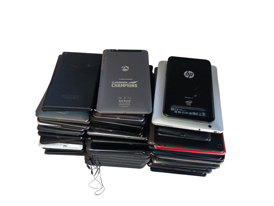 Lot of 66x Untested Mixed Android/Windows Micro USB Tablets