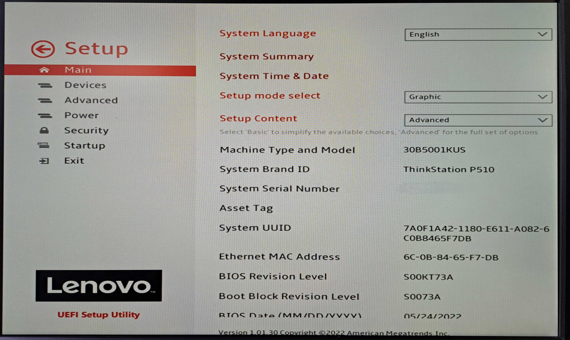 Lenovo ThinkStation P510 | Xeon E5-1620 v4, 32GB DDR4, Quadro P620, No HDD )