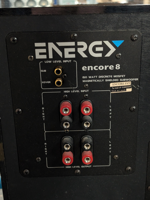 Energy Encore 8 inch Powered 150W Subwoofer  -