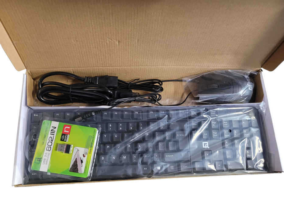 QR-70 Wired Keyboard and Optical Mouse Combo USB  Q