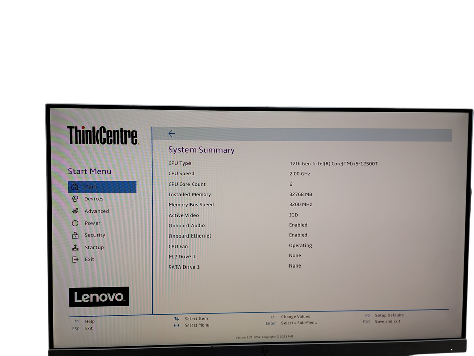 Lenovo ThinkCentre M70q Gen 3 12th Gen i5 - 12500T 32GB DDR4 Ram θ