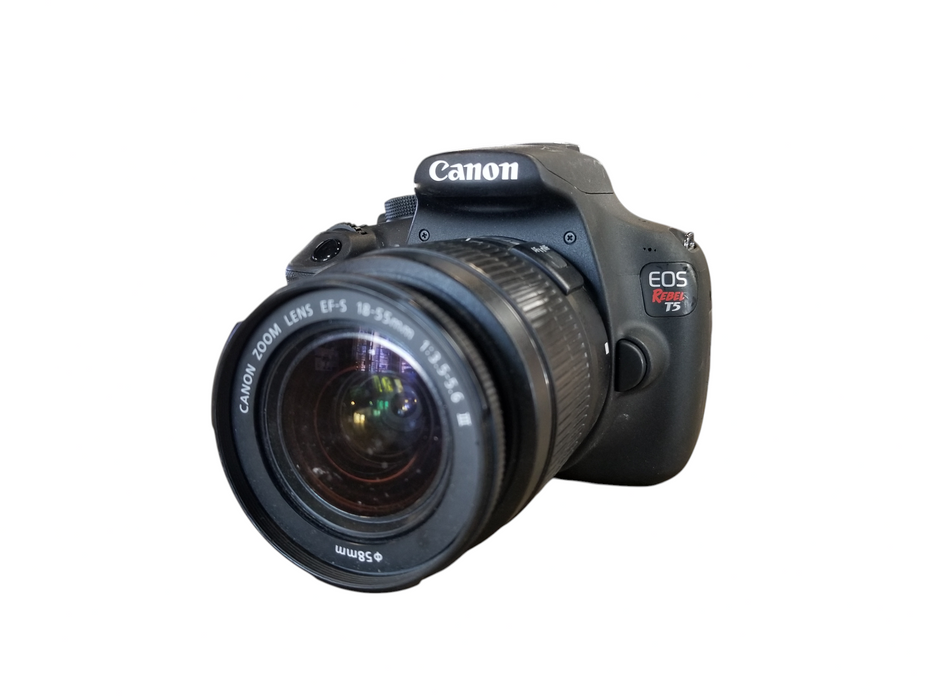 Canon EOS Rebel T5 Camera with EFS 18-55 mm Lens - Black *READ*  Q