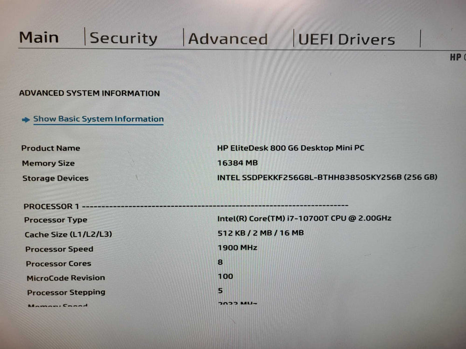 HP EliteDesk 800 G6 Mini PC | Intel Core i7-10700T, 16GB DDR4, 256GB NVMe $