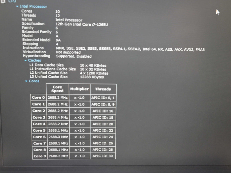 Dell Latitude 5430 i7-1265U 16GB RAM 256GB SSD READ β Lap200