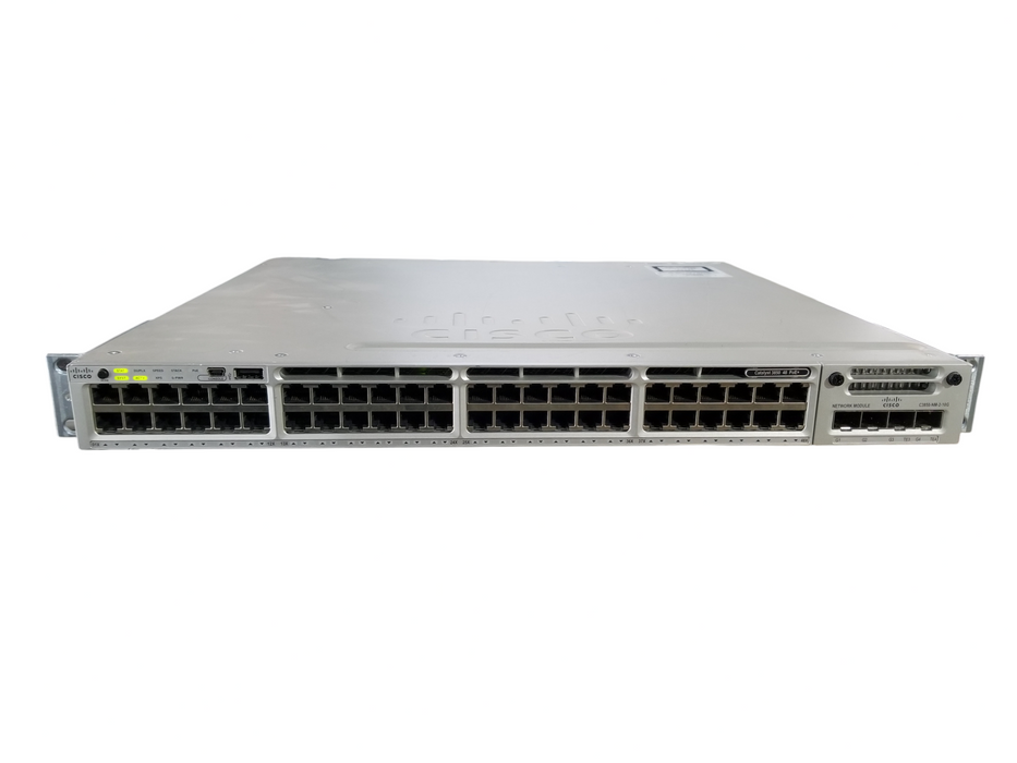 Cisco WS-C3850-48P 48 Port Gigabit PoE+ Switch w/ C3850-NM-2-10G 2x715W PSU