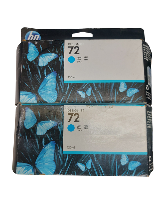 LOT of 4x HP 72 Cyan Ink Cartridges (C9371A) – Expired 2017/2018