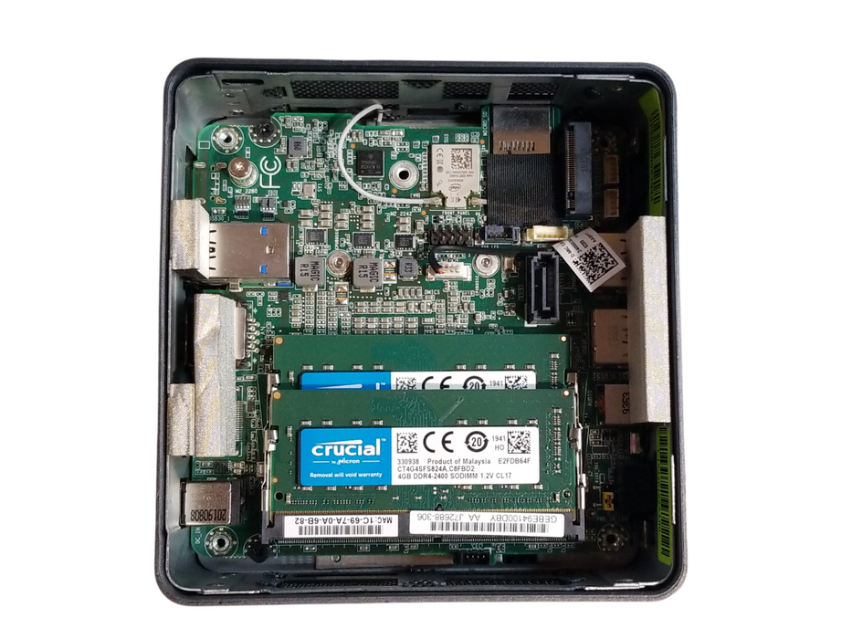 Intel NUC8BEB Board with i7-8559U CPU 2.70GHz, 8GB RAM - NO HDD