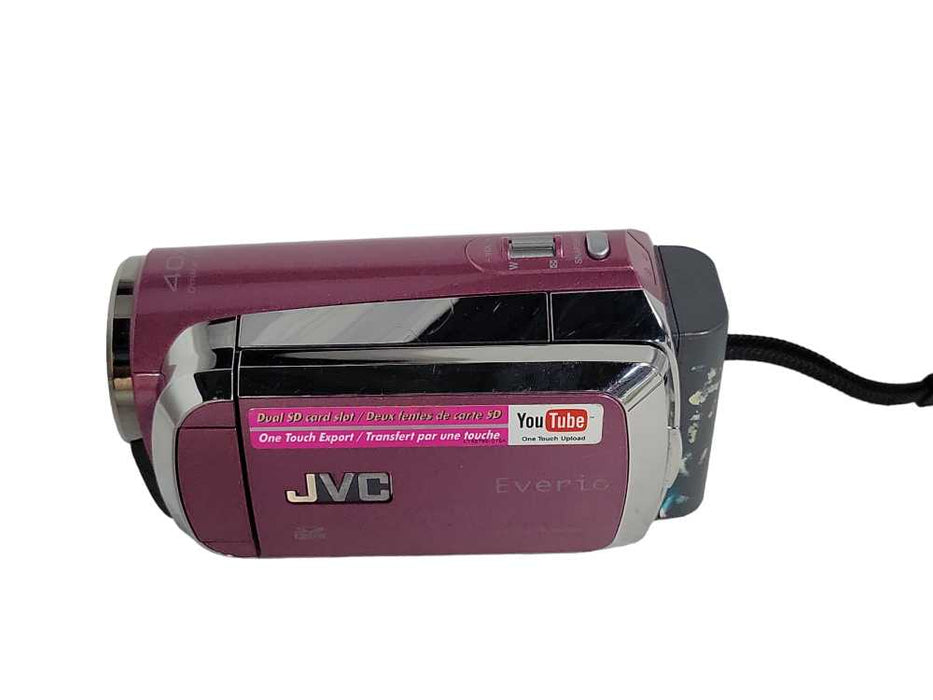 JVC Everio GZ-MS120RU Flash Camcorder Red W/Battery, No Charger, READ _