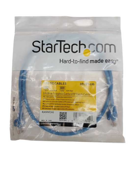 Lot 3x StarTech 3ft Cat6 RJ45 Ethernet Cable – Blue